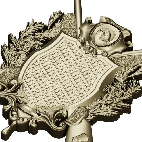 Hunting Crest STL 3D Model for CNC