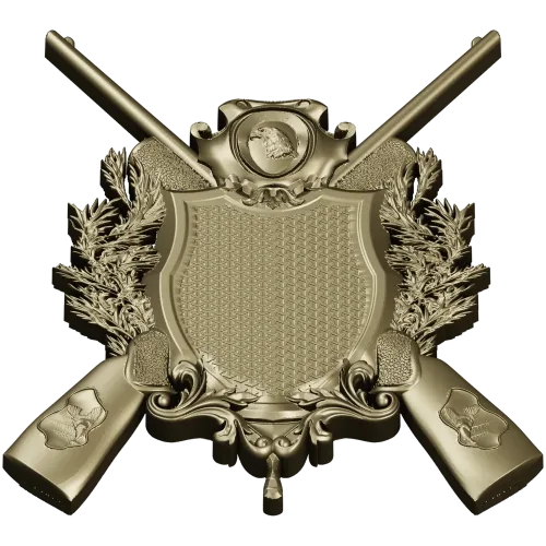 Hunting Crest STL 3D Model for CNC