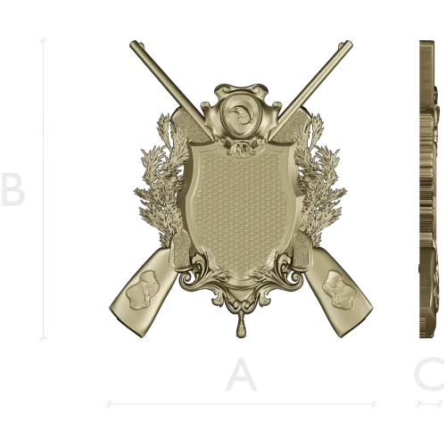 Hunting Crest STL 3D Model for CNC