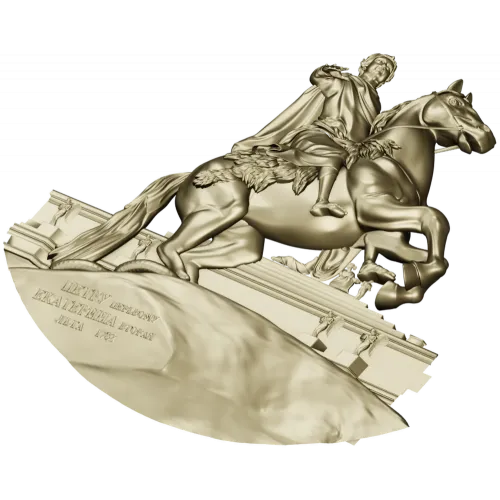 Всадник на скале - рельефная 3D модель STL для ЧПУ