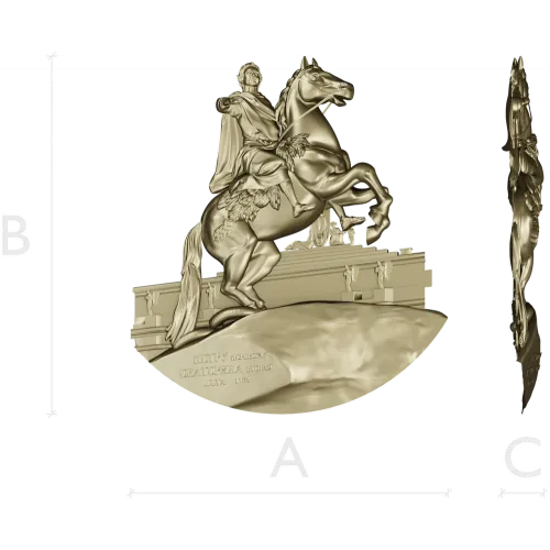 Всадник на скале - рельефная 3D модель STL для ЧПУ