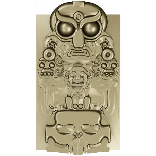 Owl Totem Decorative Panel - STL 3D Model for CNC