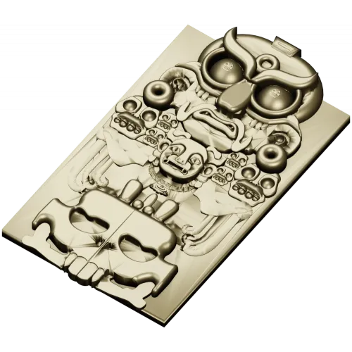 Owl Totem Decorative Panel - STL 3D Model for CNC