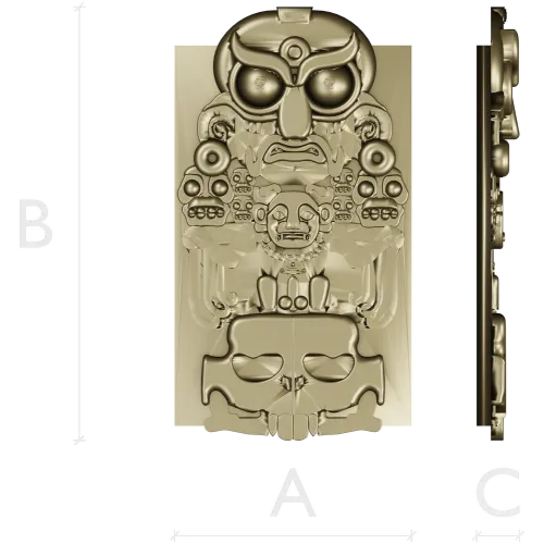 Owl Totem Decorative Panel - STL 3D Model for CNC