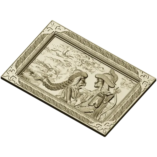 Romantic Bas-Relief Panel STL for CNC