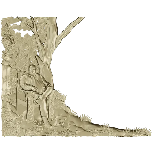Woodland Rest - corner relief STL for CNC