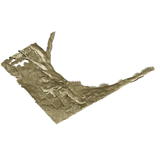 Woodland Rest - corner relief STL for CNC