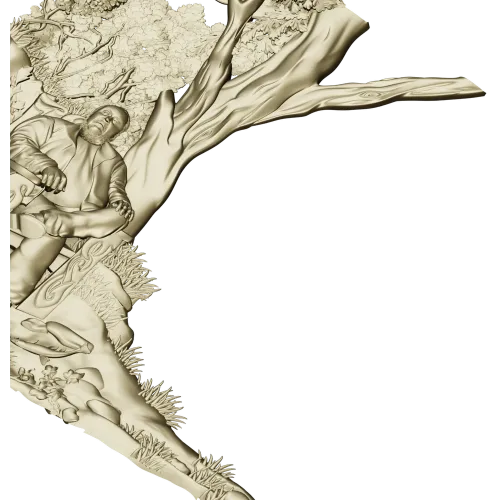 Woodland Rest - corner relief STL for CNC