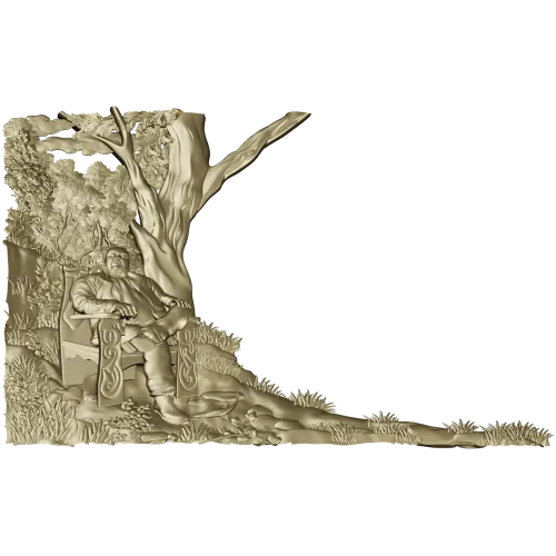 Woodland Rest - corner relief STL for CNC