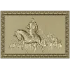 Рельефное панно "Кавалерийский марш" - 3D модель STL для ЧПУ