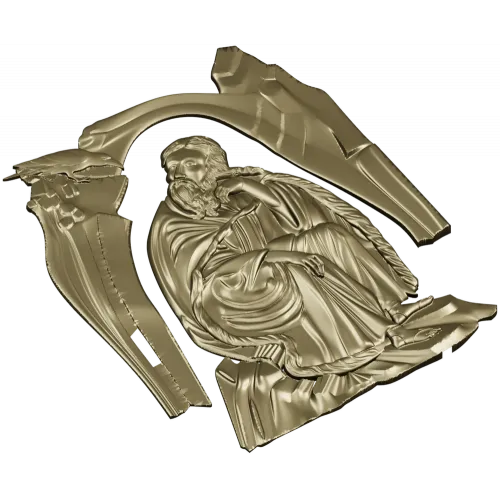 Панно для ЧПУ "Созерцатель" - 3D STL модель для резьбы по дереву