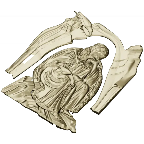 Панно для ЧПУ "Созерцатель" - 3D STL модель для резьбы по дереву