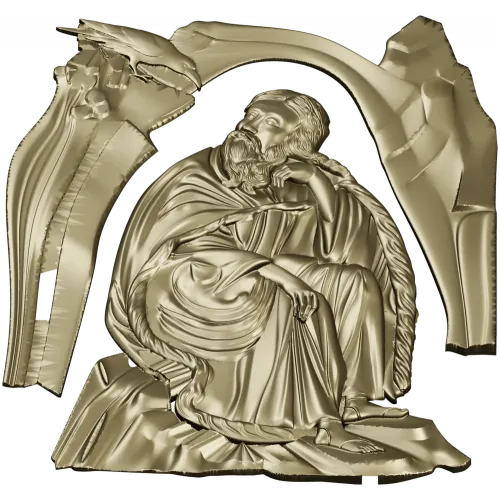 Панно для ЧПУ "Созерцатель" - 3D STL модель для резьбы по дереву