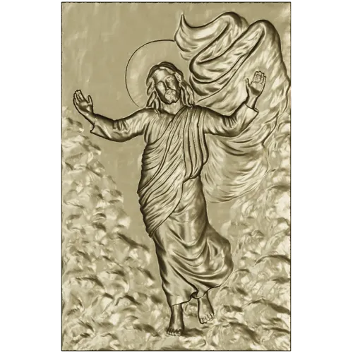 Ascending Christ bas-relief - STL 3D model for CNC milling