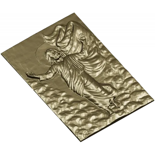 Ascending Christ bas-relief - STL 3D model for CNC milling