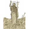 Saint John the Baptist bas-relief STL for CNC