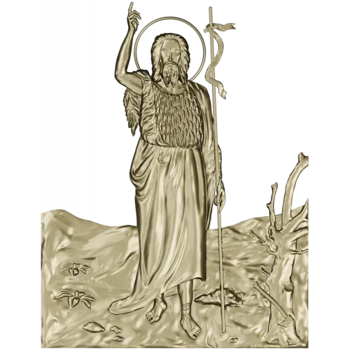 Saint John the Baptist bas-relief STL for CNC