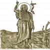 Saint John the Baptist bas-relief STL for CNC