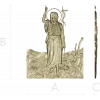 Saint John the Baptist bas-relief STL for CNC