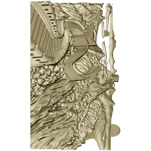 Панно "Арфа и Волны" - 3D модель STL для ЧПУ