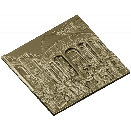 Панно "Римский атрий" - рельефная 3D модель STL для ЧПУ