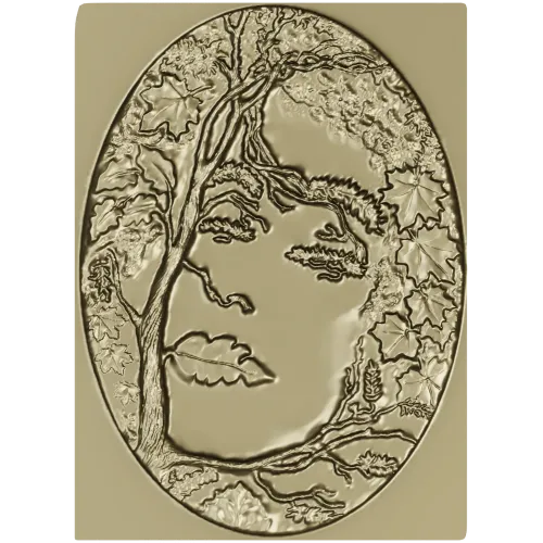 Sylvan Muse Medallion - STL 3D model for CNC router