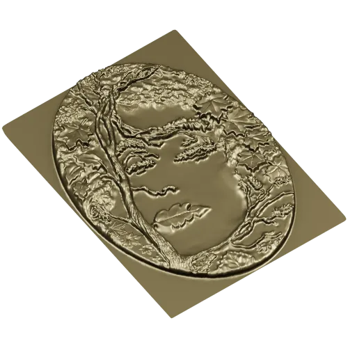 Sylvan Muse Medallion - STL 3D model for CNC router