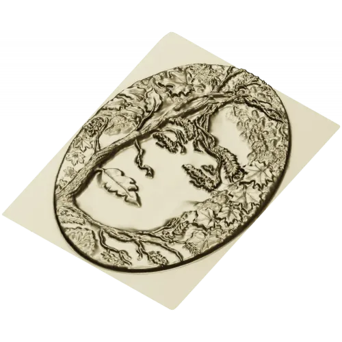 Sylvan Muse Medallion - STL 3D model for CNC router