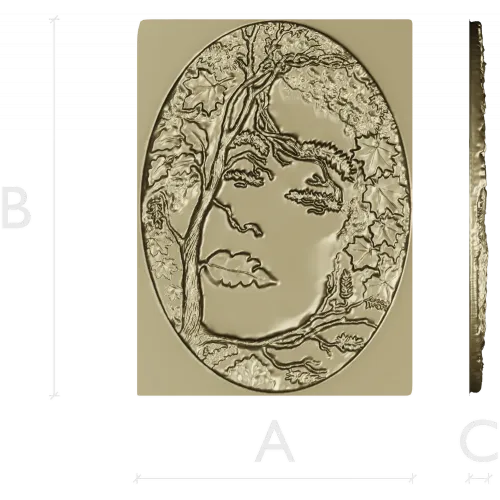 Sylvan Muse Medallion - STL 3D model for CNC router