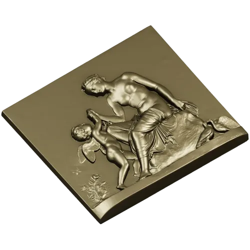 Classical Bas-Relief Panel with Putto - STL 3D Model for CNC