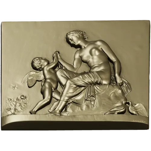 Classical Bas-Relief Panel with Putto - STL 3D Model for CNC