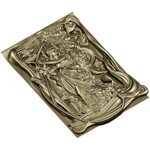Рельефное панно в стиле модерн - 3D модель STL для ЧПУ