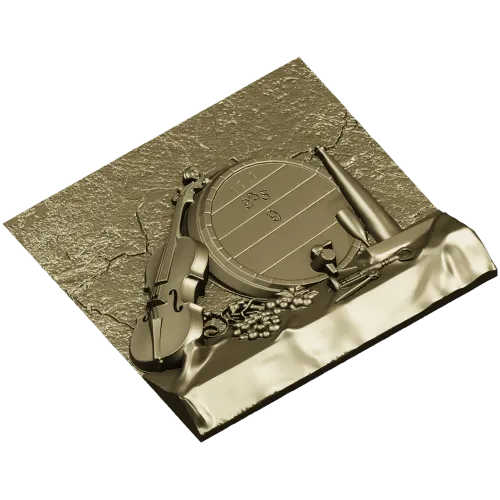 STL модель панно "Винная серенада" - 3D модель для ЧПУ