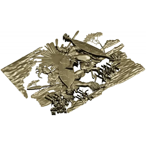 Панно "Танец воинов" - 3D модель STL для ЧПУ