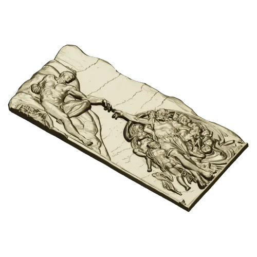 Classical Creation bas-relief - 3D STL model for CNC carving
