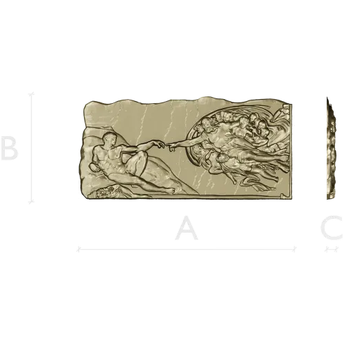 Classical Creation bas-relief - 3D STL model for CNC carving