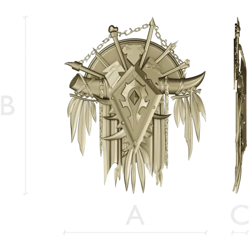 War-Totem Crest - STL 3D Model for CNC