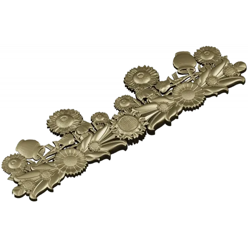 Sunflower Garland Relief STL for CNC