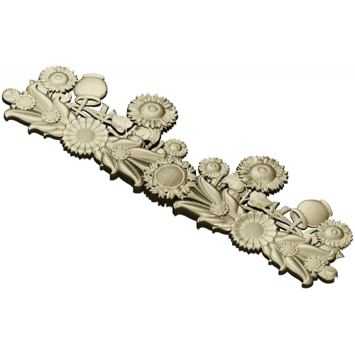 Sunflower Garland Relief STL for CNC