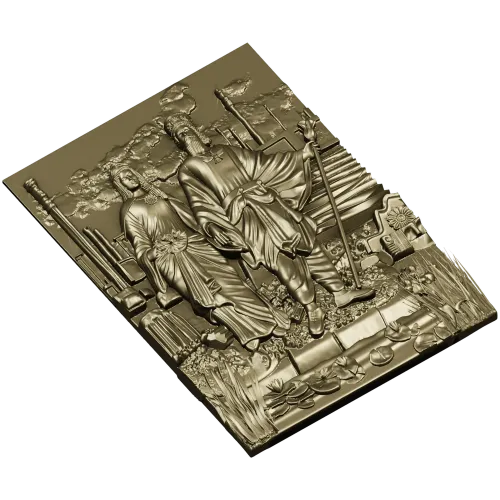 Барельефное панно "Царская пара" - 3D модель STL для ЧПУ