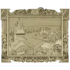 Рельефное панно "Речной пейзаж с церковью" - STL модель для ЧПУ