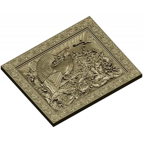 Capercaillie Song relief panel - STL 3D model for CNC