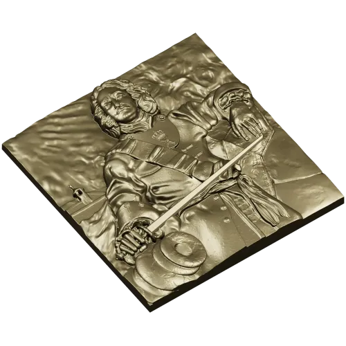 Барельеф исторического правителя - 3D модель STL для ЧПУ