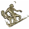 Primeval Walkers - high-relief STL model for CNC wood carving
