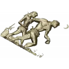 Primeval Walkers - high-relief STL model for CNC wood carving