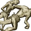 Primeval Walkers - high-relief STL model for CNC wood carving