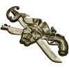 Pirate Skull Emblem STL for CNC
