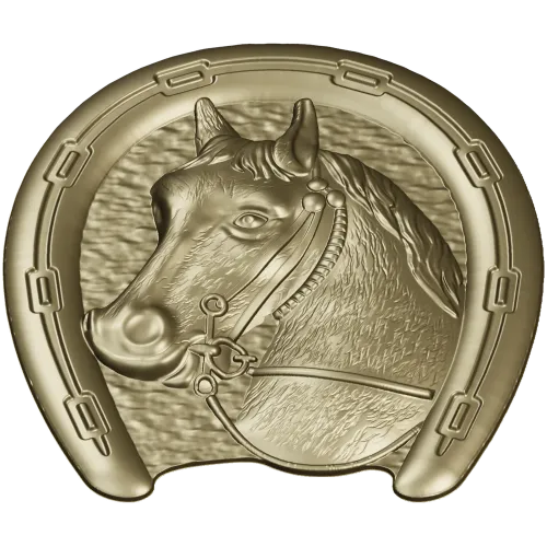 Horseshoe Horse Head STL 3D Model for CNC