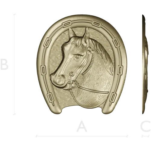 Horseshoe Horse Head STL 3D Model for CNC