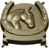 Horseshoe Horse Head Relief STL